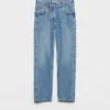 Straight-Leg Denim Jeans