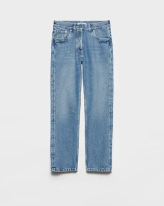 Straight-Leg Denim Jeans