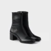 Stretch Nappa Leather Booties