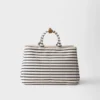 Striped Canvas Tote Bag