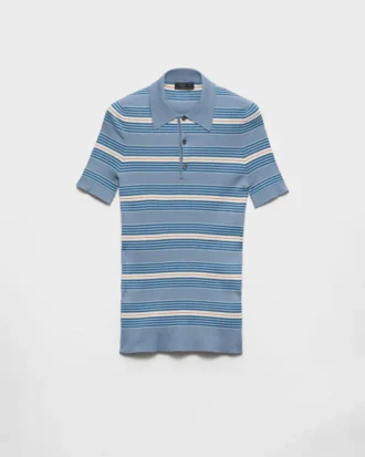 Striped Cotton Polo Shirt