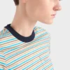 Striped Lisle Cotton T-Shirt