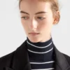 Striped Wool Turtleneck Sweater