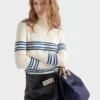 Striped Wool Turtleneck Sweater
