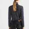 Striped Wool Turtleneck Sweater
