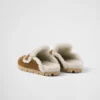 Suede and Shearling Slippers