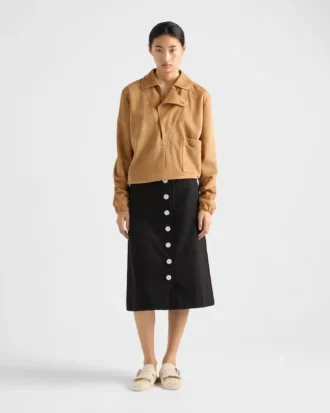 Suede Blouson Jacket