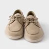Suede Boat Shoes with Laces