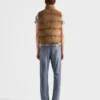 Suede Down Vest