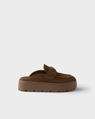 Suede Flatform Mules