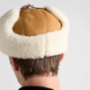 Suede Shearling Trapper Hat