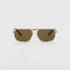Sunglasses with Iconic Metal Plaque