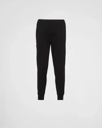 Cotton Fleece Joggers with Re-Nylon Details