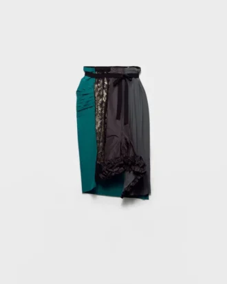Technical Taffeta Patchwork Skirt