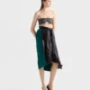 Technical Taffeta Patchwork Skirt