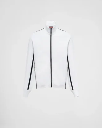 Techno Knit Turtleneck Zip-Up Sweatshirt