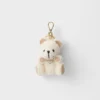 Teddy Bear Key Ring Charm with Metal Ring