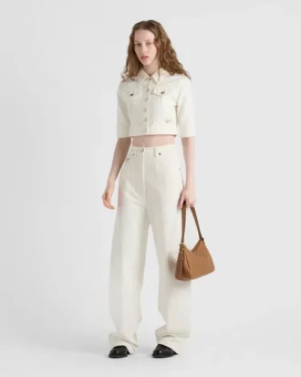 Wide-Leg Denim Jeans