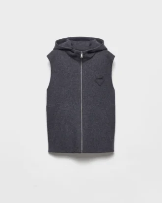 Wool and Cashmere Zipper Vest