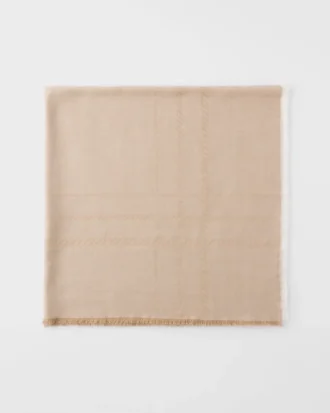 Wool and Silk Square Maxi Scarf