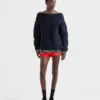 Wool Boat-Neck Sweater
