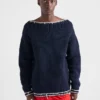 Wool Boat-Neck Sweater