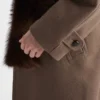 Wool Coat with Shearling Collar