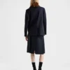 Wool Hopsack Skirt